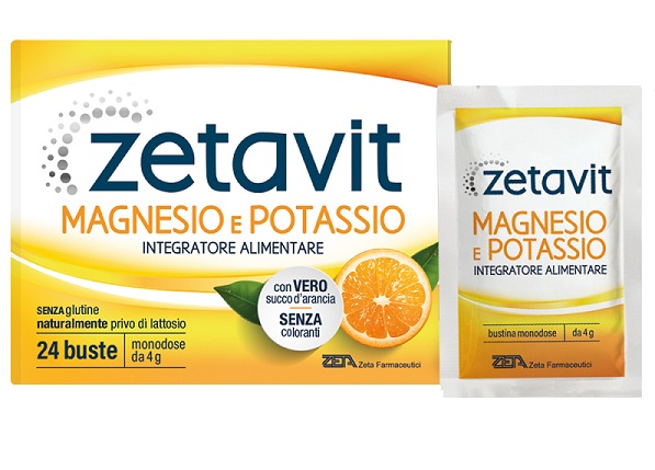 ZETAVIT MAGNESIO POTASSIO SENZA ZUCCHERO 24 BUSTINE DA 6 G - Farmamood