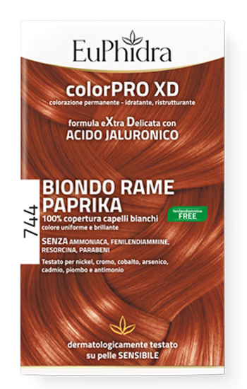 EUPHIDRA COLORPRO GEL COLORANTE CAPELLI XD 744 PAPRIKA 50 ML IN FLACONE + ATTIVANTE + BALSAMO + GUANTI - Farmamood