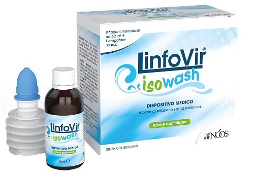 SOLUZIONE SALINA ISOTONICA LINFOVIR ISOWASH 8 FLACONI DA 60 ML - Farmamood