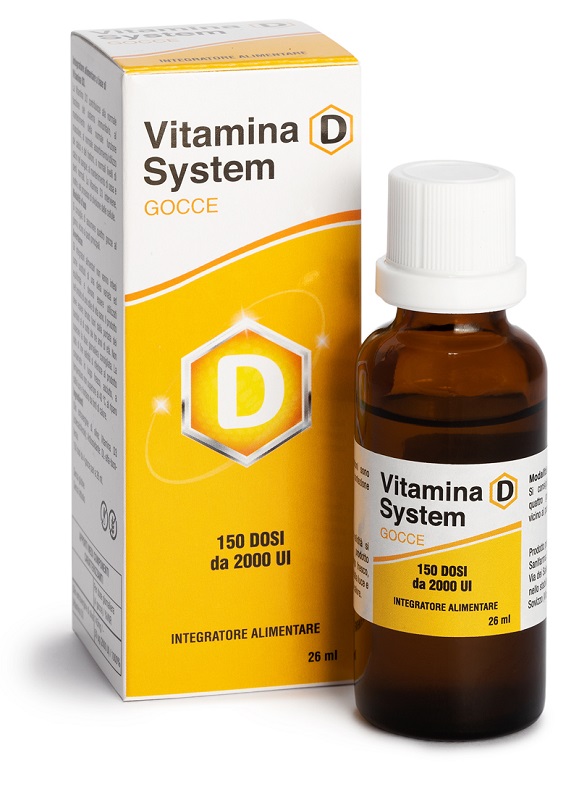 VITAMINA D SYSTEM GOCCE 150 DOSI DA 2000 UI 26 ML - Farmamood
