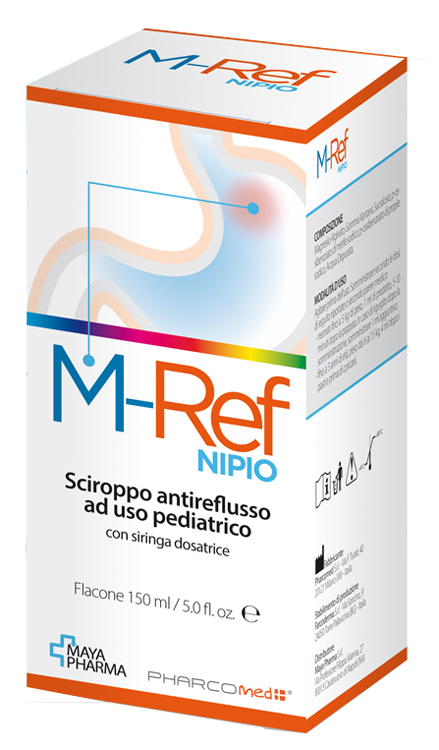 M-REF NIPIO SCIROPPO ANTIREFLUSSO AD USO PEDIATRICO 150 ML CON SIRINGA DOSATRICE - Farmamood