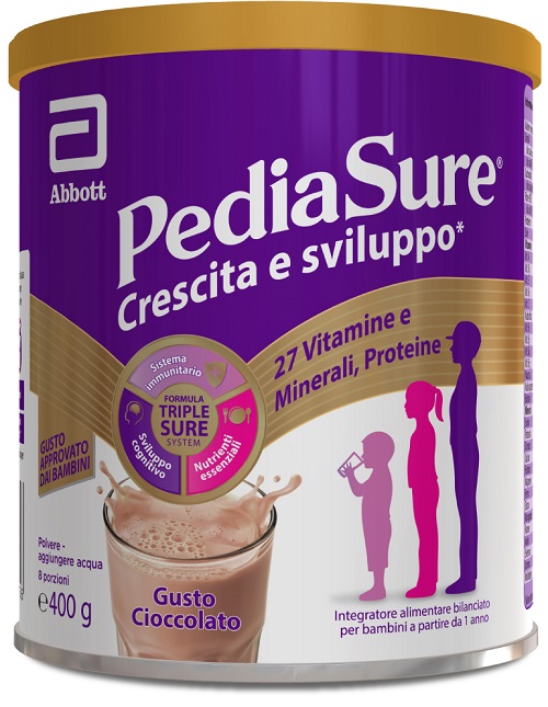 PEDIASURE CRESCITA&SVILUPPO RINFORZA CIOCCOLATO 400 G - Farmamood
