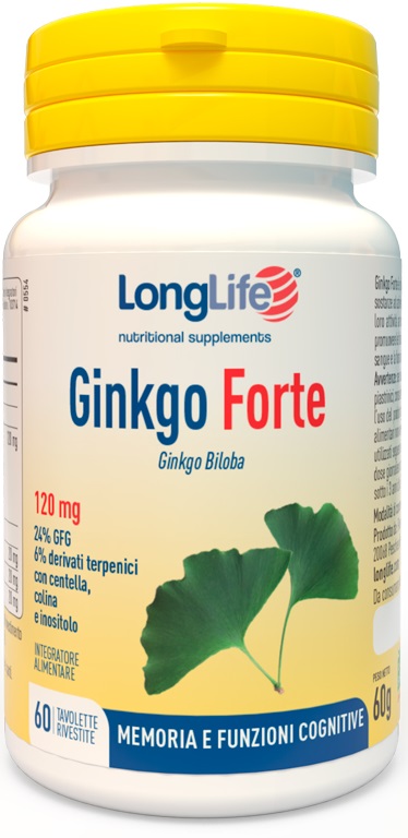 LONGLIFE GINKGO FORTE 60 TAVOLETTE - Farmamood
