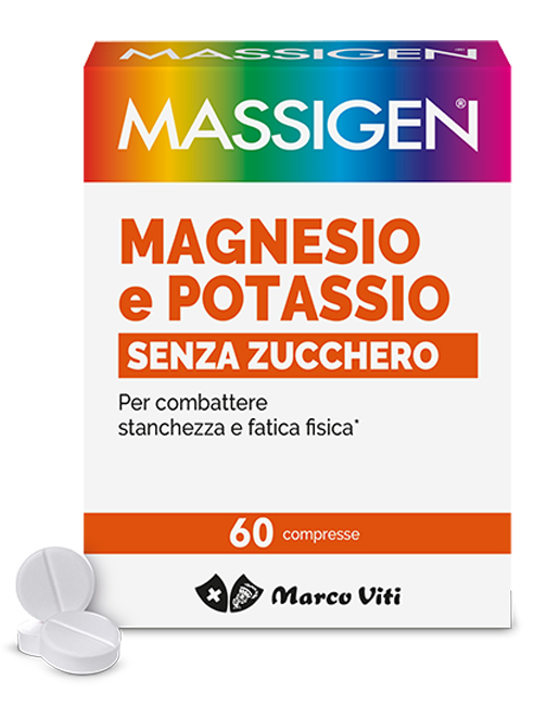 MASSIGEN MAGNESIO POTASSIO SENZA ZUCCHERI 60 COMPRESSE - Farmamood