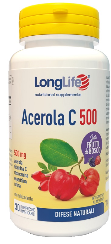 LONGLIFE ACEROLA C500 FRUTTI DI BOSCO 30 COMPRESSE - Farmamood