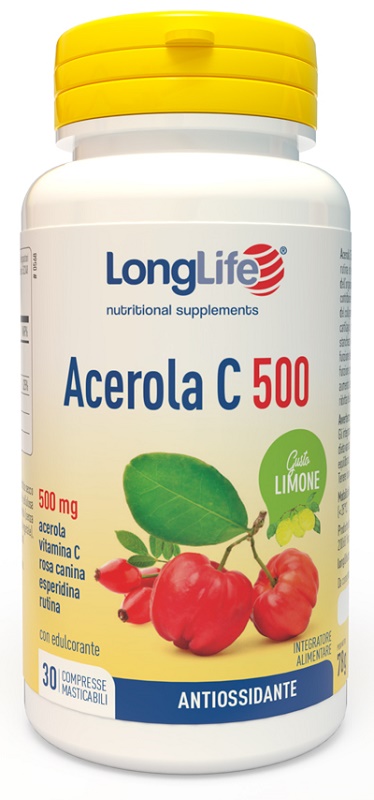 LONGLIFE ACEROLA C500 LIMONE 30 COMPRESSE - Farmamood