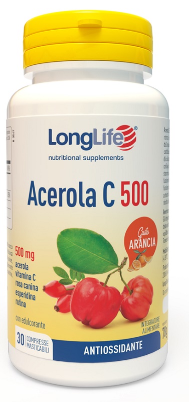 LONGLIFE ACEROLA C500 ARANCIA 30 COMPRESSE - Farmamood