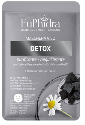 EUPHIDRA MASCHERA VISO DETOX 1 PEZZO - Farmamood