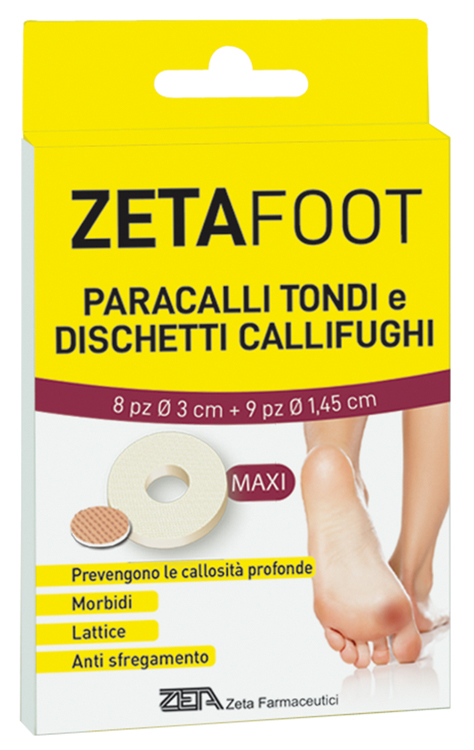 ZETAFOOT PARACALLO TONDO 8 PEZZI + DISCHETTO CALLIFUGO 9 PEZZI - Farmamood