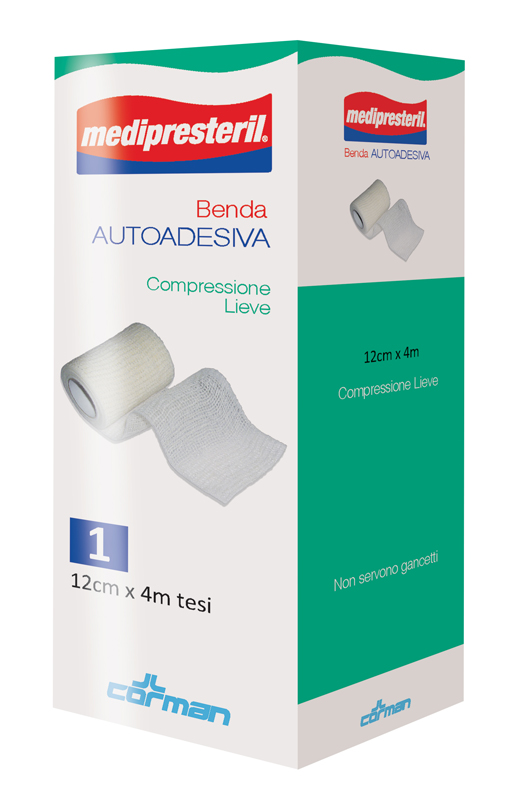 MEDIPRESTERIL BENDA AUTOADESIVA 12X400 CM 1 PEZZO - Farmamood