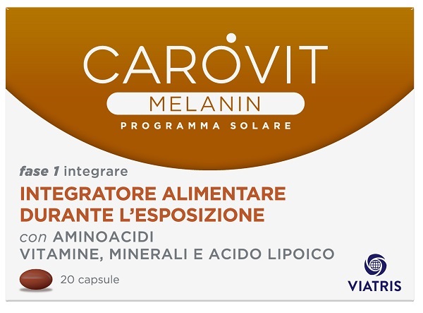 CAROVIT MELANIN PROGRAMMA SOLARE 20 CAPSULE - Farmamood