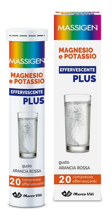 MASSIGEN MAGNESIO POTASSIO PLUS 20 COMPRESSE EFFERVESCENTI - Farmamood