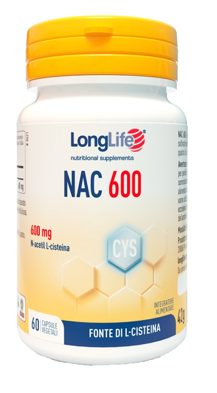 LONGLIFE NAC 600MG 60 CAPSULE - Farmamood