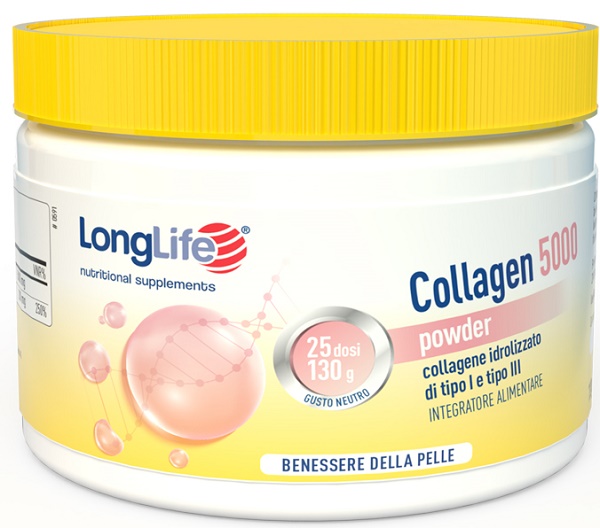 LONGLIFE COLLAGEN 5000 POWDER 130 G - Farmamood