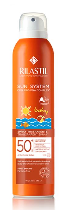 RILASTIL SUN SYSTEM BABY TRANSPARENT SPRAY SPF50+ 200 ML - Farmamood