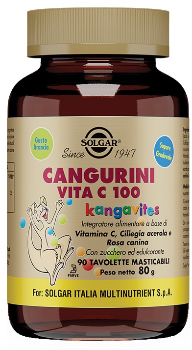 CANGURINI VITA C 100 90 TAVOLETTE MASTICABILI - Farmamood