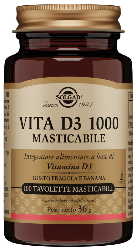 VITA D3 1000 100 TAVOLETTE MASTICABILI - Farmamood