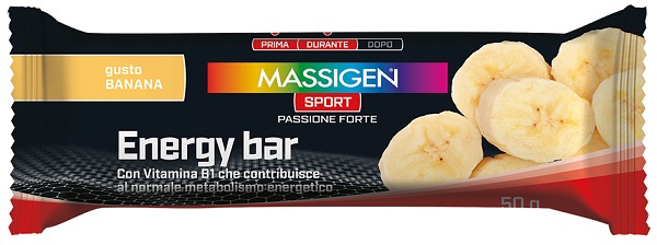 MASSIGEN SPORT ENERGY BARRETTA BANANA 50 G - Farmamood