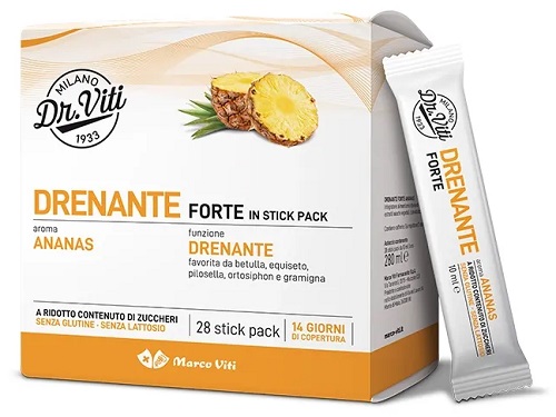DR VITI DRENANTE FORTE ANANAS 28 STICK PACK SENZA ZUCCHERI - Farmamood