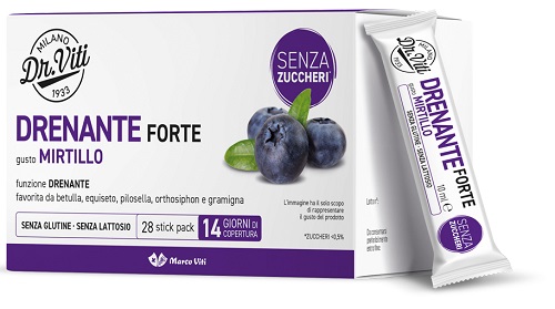 DR VITI DRENANTE FORTE MIRTILLO 28 STICK PACK SENZA ZUCCHERI - Farmamood