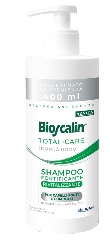 BIOSCALIN TOTAL CARE SHAMPOO FORTIFICANTE RIVITALIZZANTE 400 ML - Farmamood