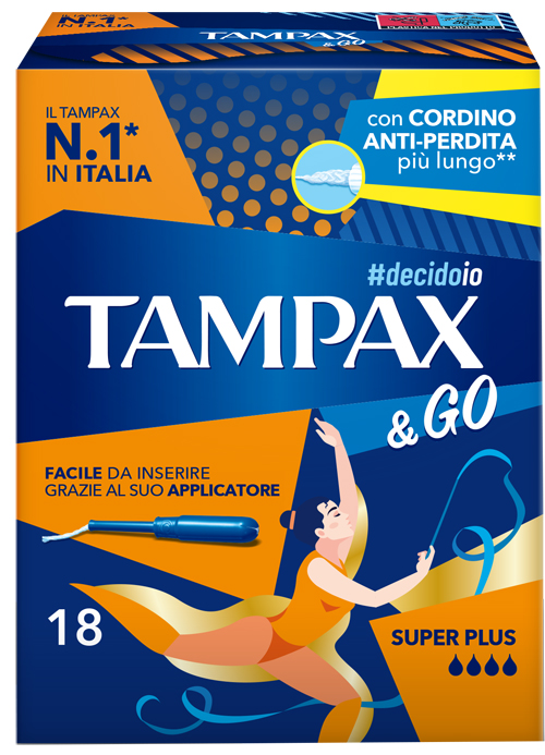 TAMPAX &GO SUPER PLUS 18 PEZZI - Farmamood