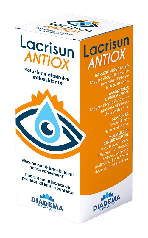 LACRISUN ANTIOX SOLUZIONE OFTALMICA ANTIOSSIDANTE OCCHI FLACONE MULTIDOSE 10 ML - Farmamood