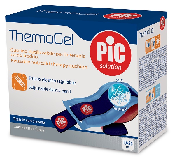 CUSCINO THERMOGEL TERAPIA CALDO FREDDO 10X26 CM CON FASCIA ELASTICA ITC - Farmamood