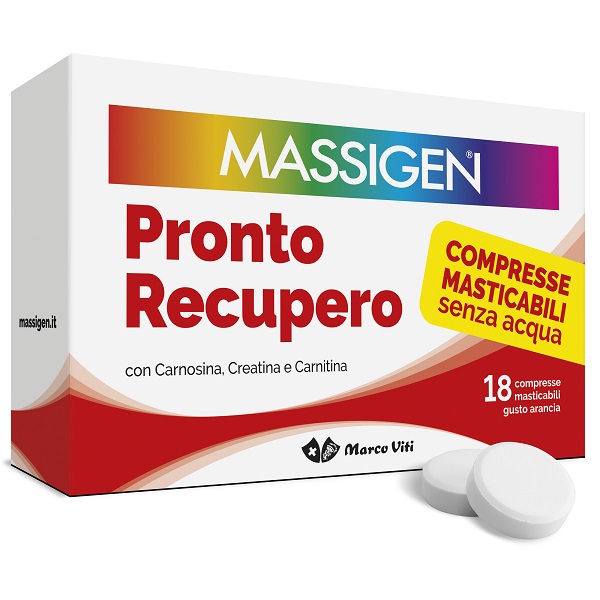 MASSIGEN PRONTO RECUPERO 18 COMPRESSE MASTICABILI - Farmamood
