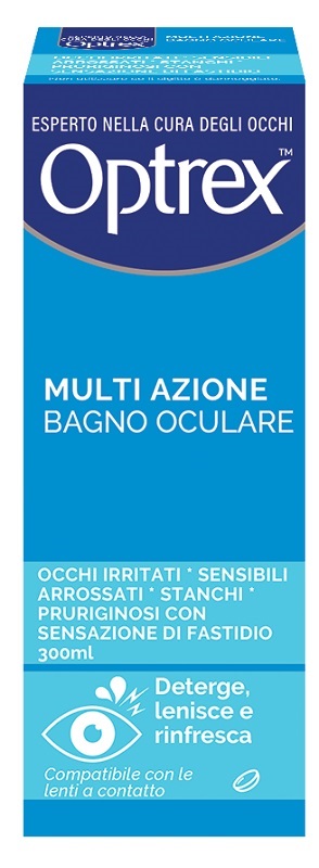 OPTREX MULTI AZIONE BAGNO OCULARE 300ML + OCCHIERA FLESSIBILE - Farmamood