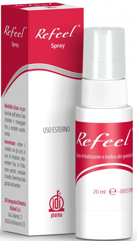 REFEEL SPRAY RIVITALIZZANTE E TROFICO DEI GENITALI ESTERNI FEMMINILI 20 ML - Farmamood