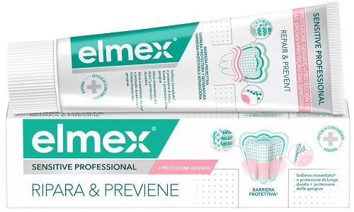 DENTIFRICIO ELMEX SENSITIVE RIPARA & PREVIENE 75 ML - Farmamood