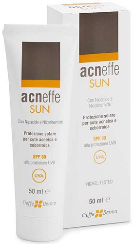 ACNEFFE SUN SPF 30 ALTA PROTEZIONE UVB PER CUTE ACNEICA E SEBORROICA 50 ML - Farmamood