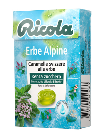 RICOLA ERBE ALPINE SENZA ZUCCHERO 50 G - Farmamood