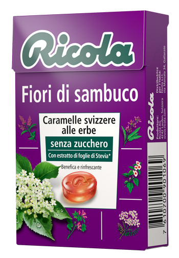 RICOLA FIORI DI SAMBUCO SENZA ZUCCHERO 50 G - Farmamood