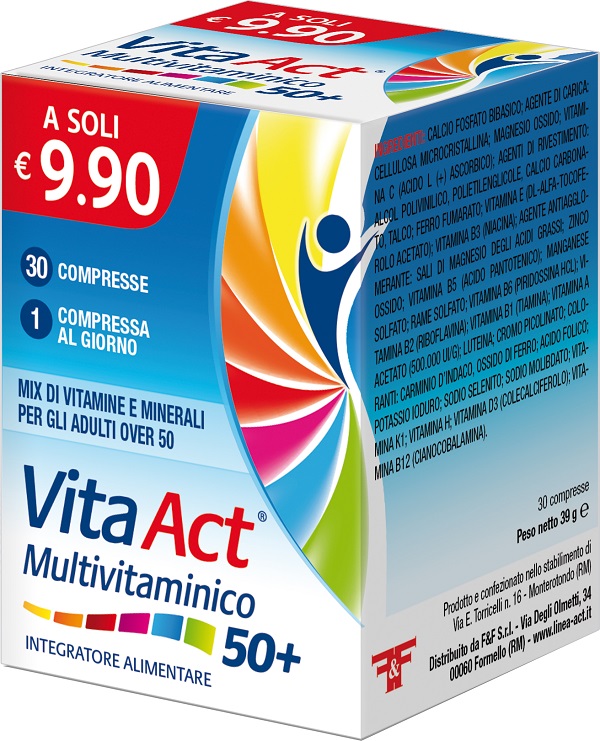 VITA ACT MULTIVITAMINICO 50+ 30 COMPRESSE - Farmamood
