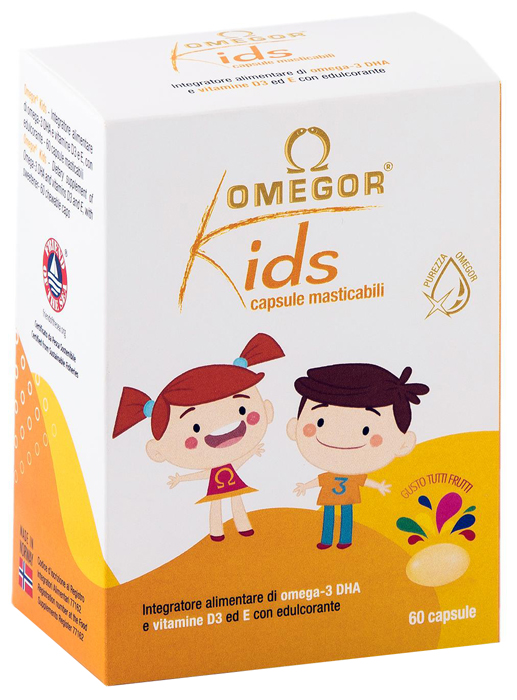 OMEGOR KIDS 60 CAPSULE MASTICABILI - Farmamood