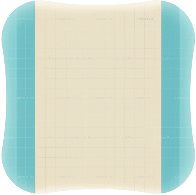 MEDICAZIONE SPECIALE ATTIVA CON IDROCOLLOIDE CON BORDI SMUSSATI COMFEEL PLUS 10X10 CM 10 PEZZI - Farmamood