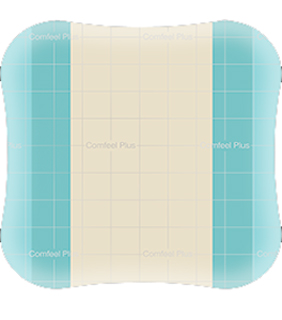 MEDICAZIONE SPECIALE ATTIVA CON IDROCOLLOIDE CON BORDI SMUSSATI COMFEEL PLUS 20X20 CM 5 PEZZI - Farmamood