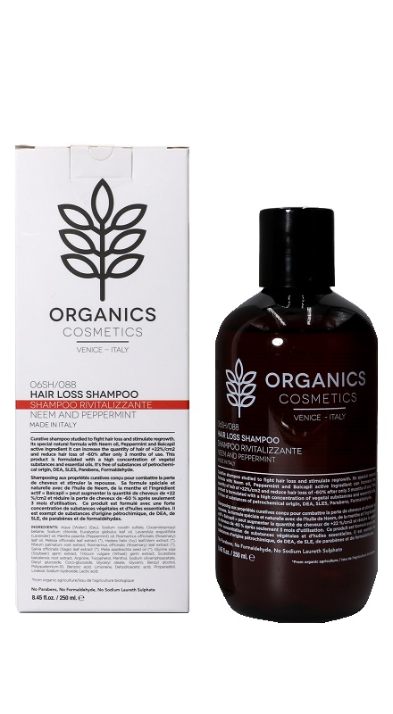 ORGANICS PHARM HAIR LOSS SHAMPOO NEEM OIL AND PEPPERMINT 250 ML - Farmamood
