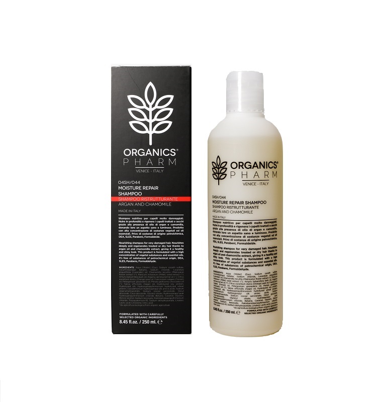 ORGANICS PHARM MOISTURE REPAIR SHAMPOO ARGAN OIL AND CHAMOMILLE 250 ML - Farmamood