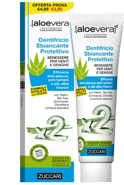 ALOEVERA2 DENTIFRICIO SBIANCANTE PROTETTIVO CON STEVIA 100 ML - Farmamood