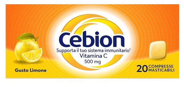 CEBION MASTICABILE LIMONE VITAMINA C 500 MG 20 COMPRESSE - Farmamood