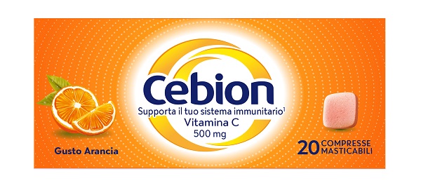 CEBION MASTICABILE ARANCIA VITAMINA C 500 MG 20 COMPRESSE - Farmamood