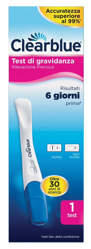 TEST DI GRAVIDANZA CLEARBLUE RILEVAZIONE PRECOCE 1 PEZZO - Farmamood