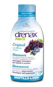 DRENAX FORTE ORIGINALE CON MIRTILLO E UVA 300 ML - Farmamood