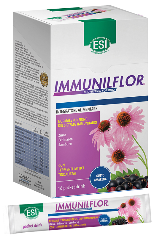 ESI IMMUNILFLOR 16 POCKET DRINK X 20 ML - Farmamood
