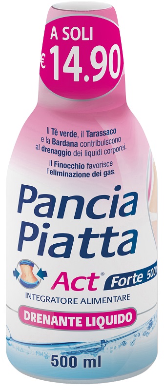 PANCIA PIATTA ACT FORTE DRENANTE LIQUIDO 500 ML - Farmamood
