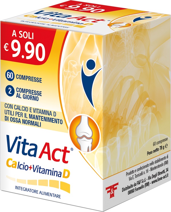 CALCIO + VITAMINA D ACT 60 COMPRESSE - Farmamood