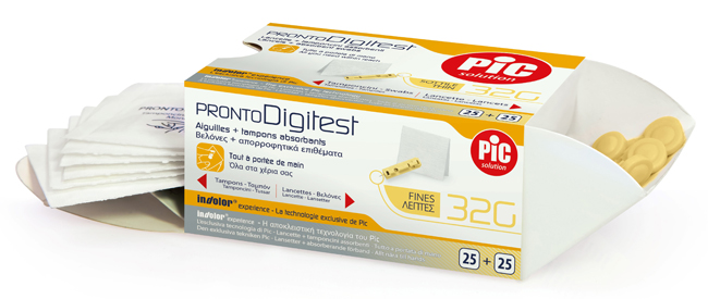 LANCETTE PUNGIDITO PIC PRONTO DIGITEST GAUGE 32 25 PEZZI - Farmamood